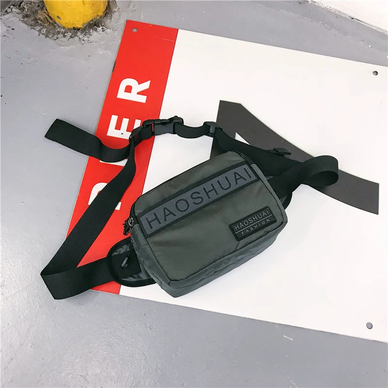 Polyester Mini Running and Travel Waist Bag Gray color SKU reference