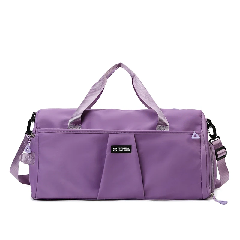 Large Nylon Weekender Duffel with Shoe Compartment and Luggage Sleeve Green color SKU reference
