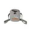 1L Nylon Drawstring Crossbody Pouch Gray color SKU reference