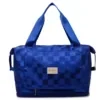 Laser Checkerboard Expandable Weekender Travel Tote Blue color SKU reference