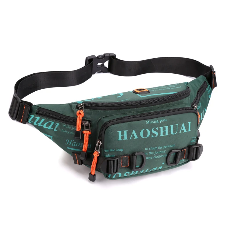 Tactical-style Polyester Waist Pack with Five Options Teal color SKU reference