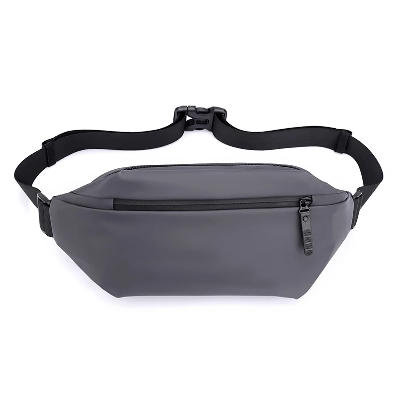 Polyester Running Waist Pack with Bottle Holder Gray color SKU reference