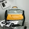 Multiway Oxford Travel Duffel with Independent Shoe Compartment Yellow color SKU reference