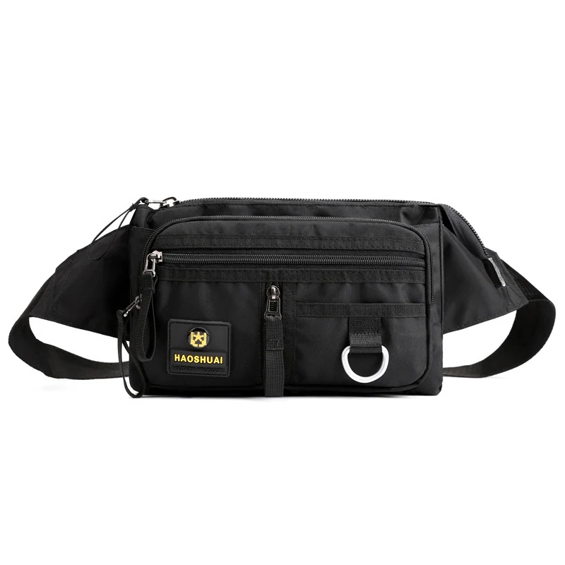 Tactical Polyester Hiking Waist Pack with Utility Pockets Black color SKU reference