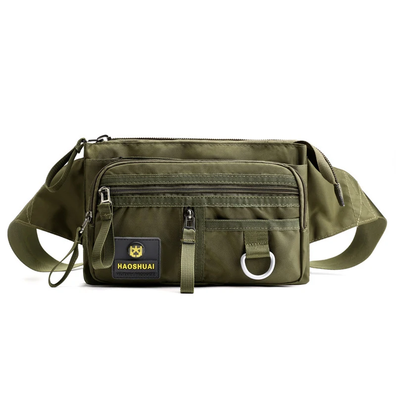 Tactical Polyester Hiking Waist Pack with Utility Pockets Olive color SKU reference