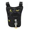 Polyester Tactical Thigh Tool Pouch with Metal Lock Detail Black color SKU reference