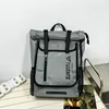 Reflective Oxford Gym Duffel Backpack for Travel Gray color SKU reference