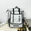 Reflective Oxford Gym Duffel Backpack for Travel Light gray color SKU reference