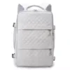 Quilted Travel Duffel Backpack with Cooler Pocket and Shoe Compartment White color SKU reference
