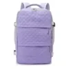 Quilted Travel Duffel Backpack with Cooler Pocket and Shoe Compartment Purple color SKU reference