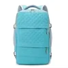 Quilted Travel Duffel Backpack with Cooler Pocket and Shoe Compartment Mint color SKU reference