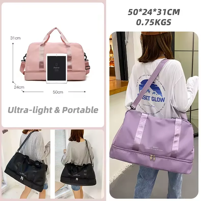 Travel Weekender Tote with Trolley Sleeve and Shoe Compartment product reference image