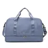 Travel Weekender Tote with Trolley Sleeve and Shoe Compartment Blue color SKU reference