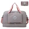 Foldable Nylon Travel Duffel with Shoe and Wet/Dry Compartments Gray color SKU reference