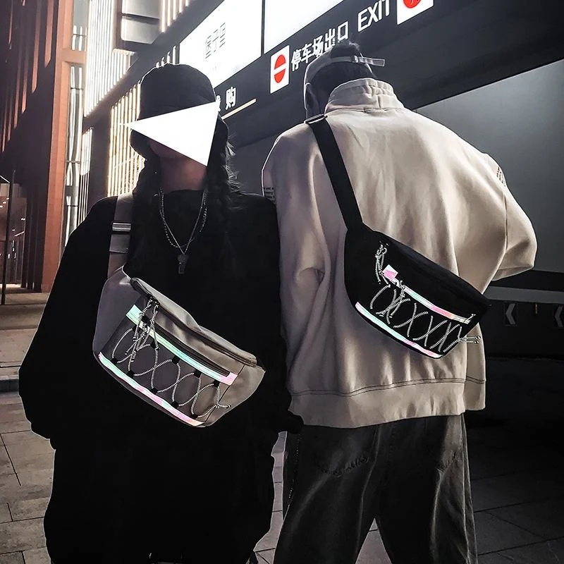 Reflective-look Polyester Crossbody Sling Bag product reference image
