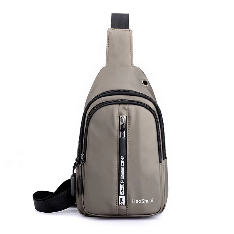 Polyester Front-pack Sling Bag with Earphone Port product reference image