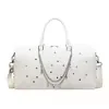21L Embossed PU Travel Bag with Chain-Detail Strap Color option 02 color SKU reference
