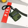 Tactical-style Polyester Crossbody Bag with Zippered Storage Green color SKU reference
