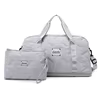 Expandable Quilted Weekender Set with Matching Pouch Gray color SKU reference