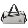 Nylon Gym Duffel with Side Mesh and Shoe Compartments White color SKU reference