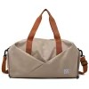 Nylon Gym Duffel with Dry/Wet and Shoe Compartments Khaki color SKU reference