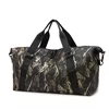 Custom Graffiti-Print Gym Duffel with Wet/Dry Storage Graffiti Yellow color SKU reference