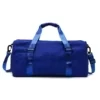 Wrinkled-Texture Checkered Gym Duffel with Shoe Compartment Dark blue color SKU reference
