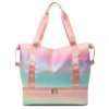 Holographic Gym Duffel with Bottom Shoe Compartment Pink color SKU reference