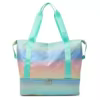 Holographic Gym Duffel with Bottom Shoe Compartment Green color SKU reference