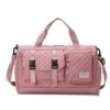 Quilted Nylon Weekender with Dry/Wet and Shoe Compartments Pink color SKU reference