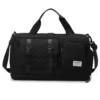 Quilted Nylon Weekender with Dry/Wet and Shoe Compartments Black color SKU reference
