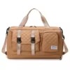 Quilted Nylon Weekender with Dry/Wet and Shoe Compartments Orange color SKU reference