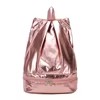 Holographic Nylon Gym Backpack with Shoe Compartment Pink color SKU reference