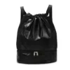 Holographic Drawstring Gym Backpack with Shoe Compartment Black color SKU reference