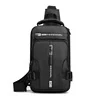 Polyester Travel and Sport Sling Backpack Black color SKU reference