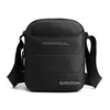 Compact Polyester Utility Crossbody Bag with Front Panel Black color SKU reference