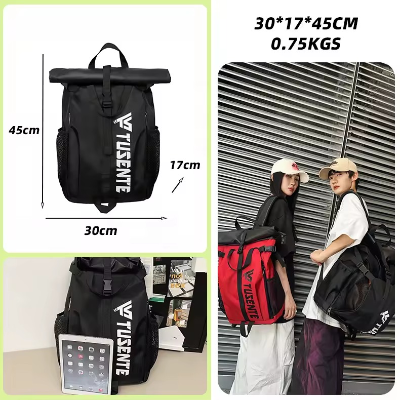 Oxford Travel Backpack with Racket Storage and Anti-Slip Strap product reference image