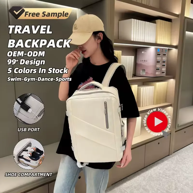 20L Oxford Travel Backpack with USB Port and Shoe Compartment product reference image