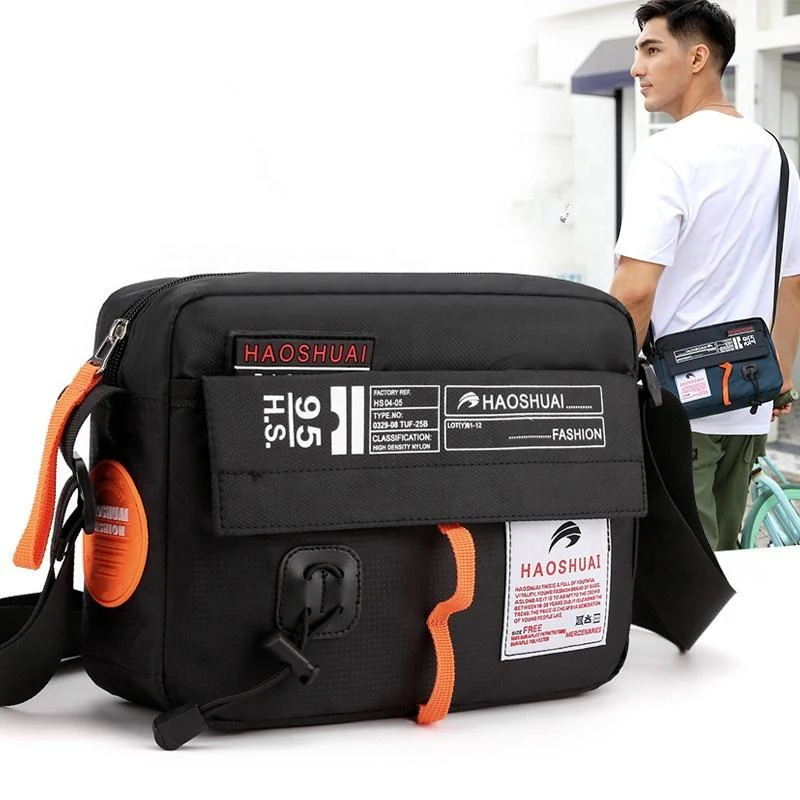 Harajuku Polyester Utility Sling Backpack with Contrast Trim product reference image