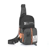 Single or Double Strap Polyester Chest Sling Bag Black · single strap color SKU reference