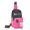 Single or Double Strap Polyester Chest Sling Bag Pink · single strap color SKU reference