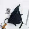 Lightweight Nylon Daypack with Adjustable Shoulder Straps Black color SKU reference
