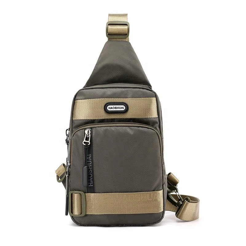 Polyester Chest Sling Bag with USB Pass-through product reference image