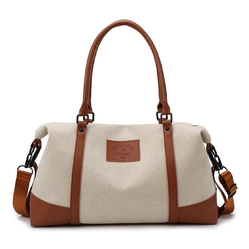 Oxford Travel Duffel with Adjustable Shoulder Carry Brown color SKU reference