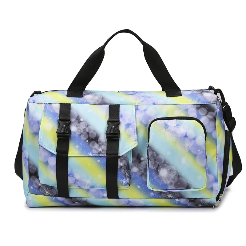 Gradient-Color Oxford Travel Duffel with Shoe Storage Blue color SKU reference