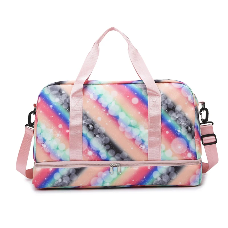 Oxford Weekender Duffel with Wet-Dry and Shoe Storage Pink color SKU reference
