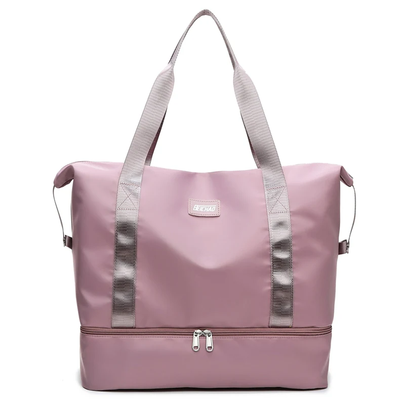 Nylon Gym Duffel with Wet-Dry and Shoe Storage Pink 1 color SKU reference