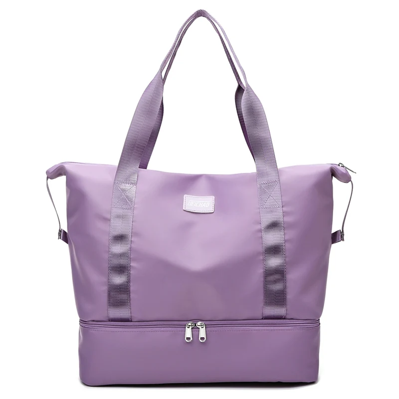Nylon Gym Duffel with Wet-Dry and Shoe Storage Light purple color SKU reference