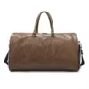 PU Travel Duffel with Independent Shoe Compartment Khaki color SKU reference