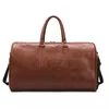 PU Travel Duffel with Independent Shoe Compartment Light brown color SKU reference